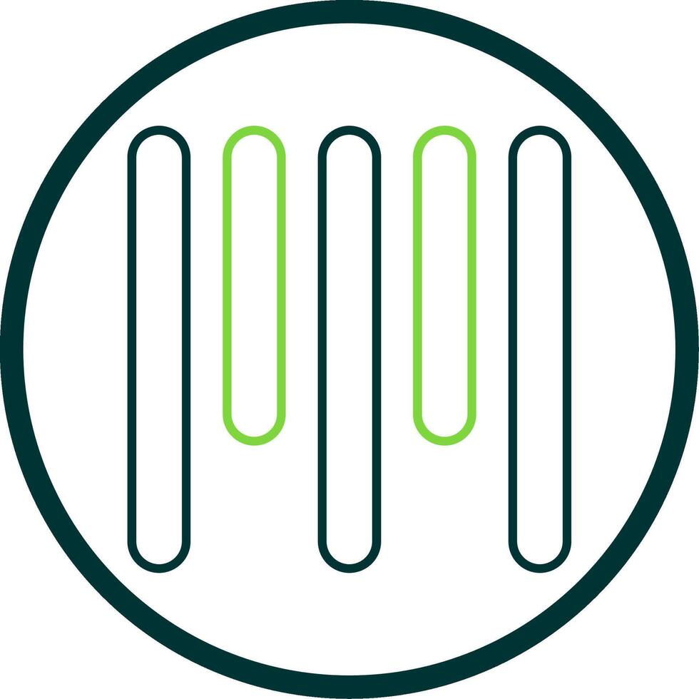 Vertical Align Top Line Circle Icon vector