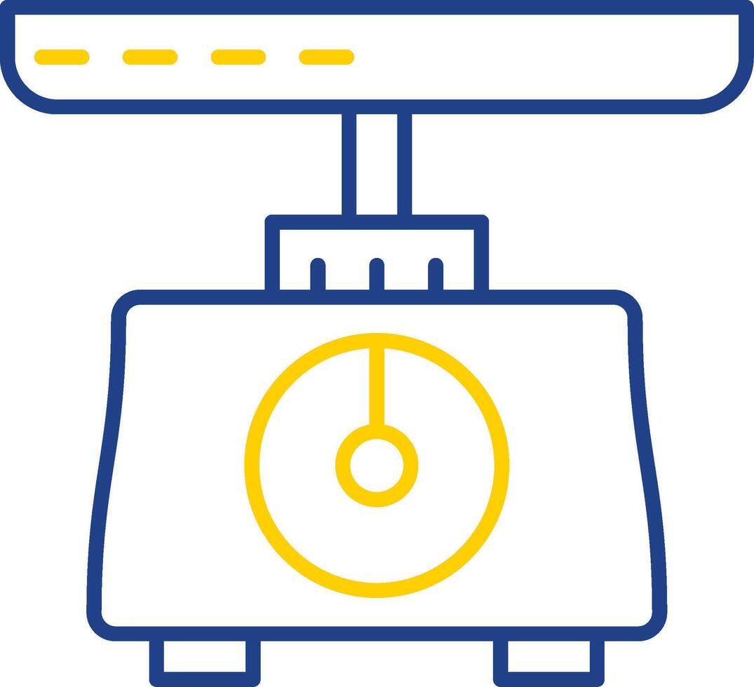 Weighing Scale Line Two Color Icon vector