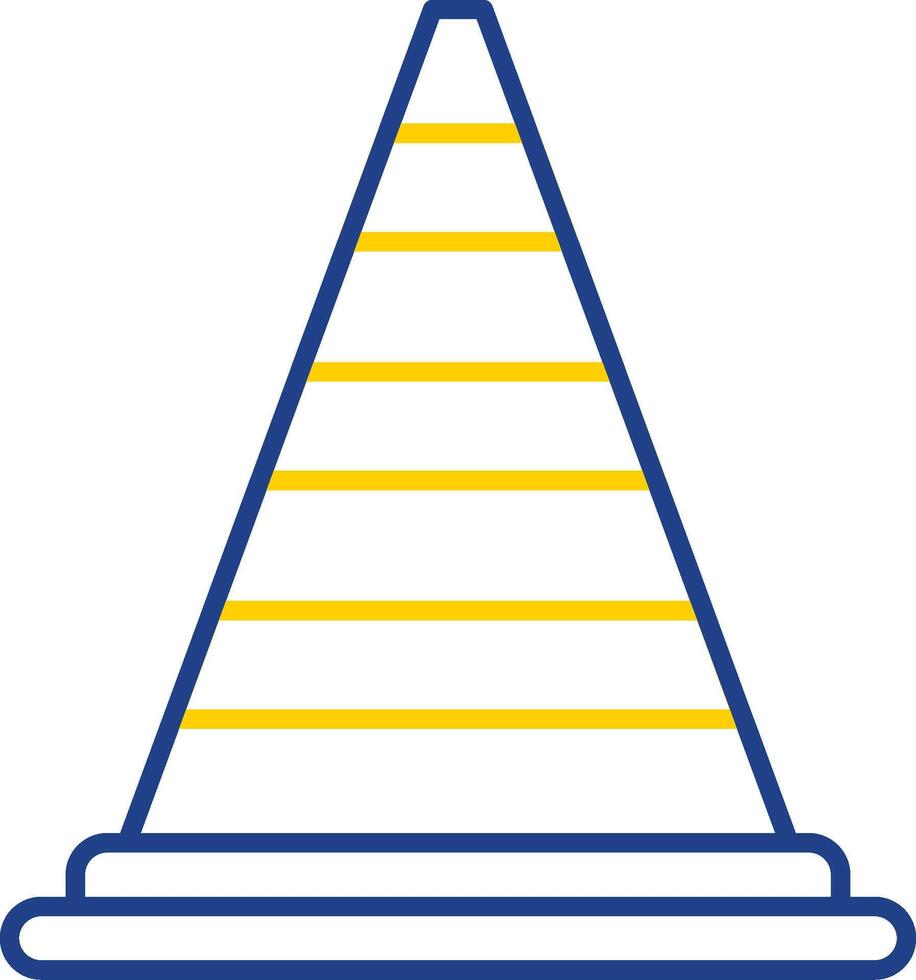 Cone Line Two Color Icon vector