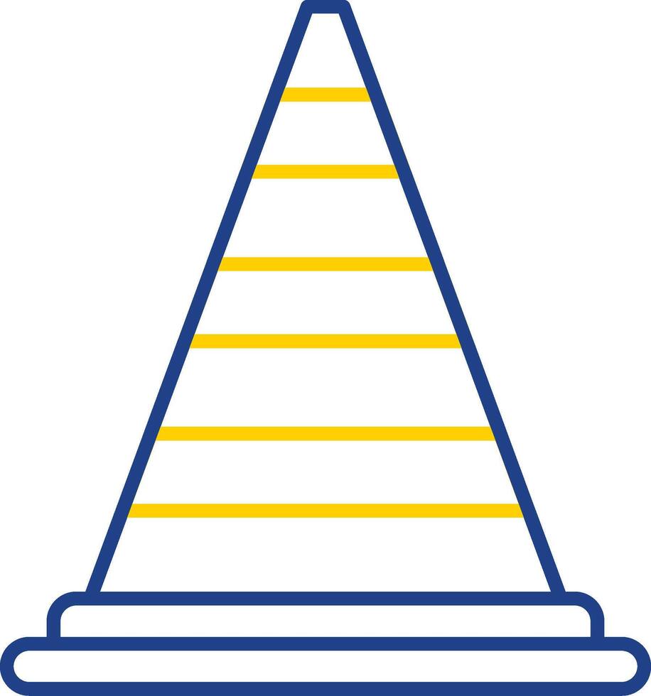 Cone Line Two Color Icon vector