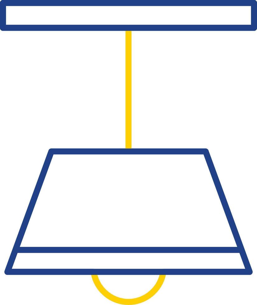 Ceiling Lamp Line Two Color Icon vector