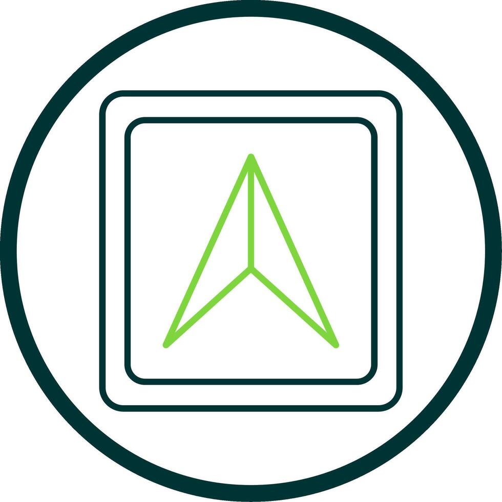 Cursor Line Circle Icon vector