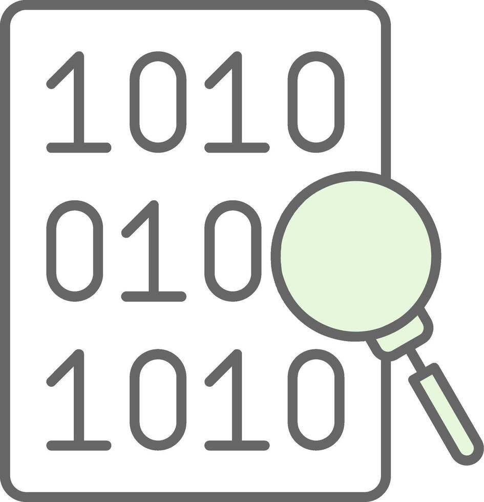 Code Search Fillay Icon vector