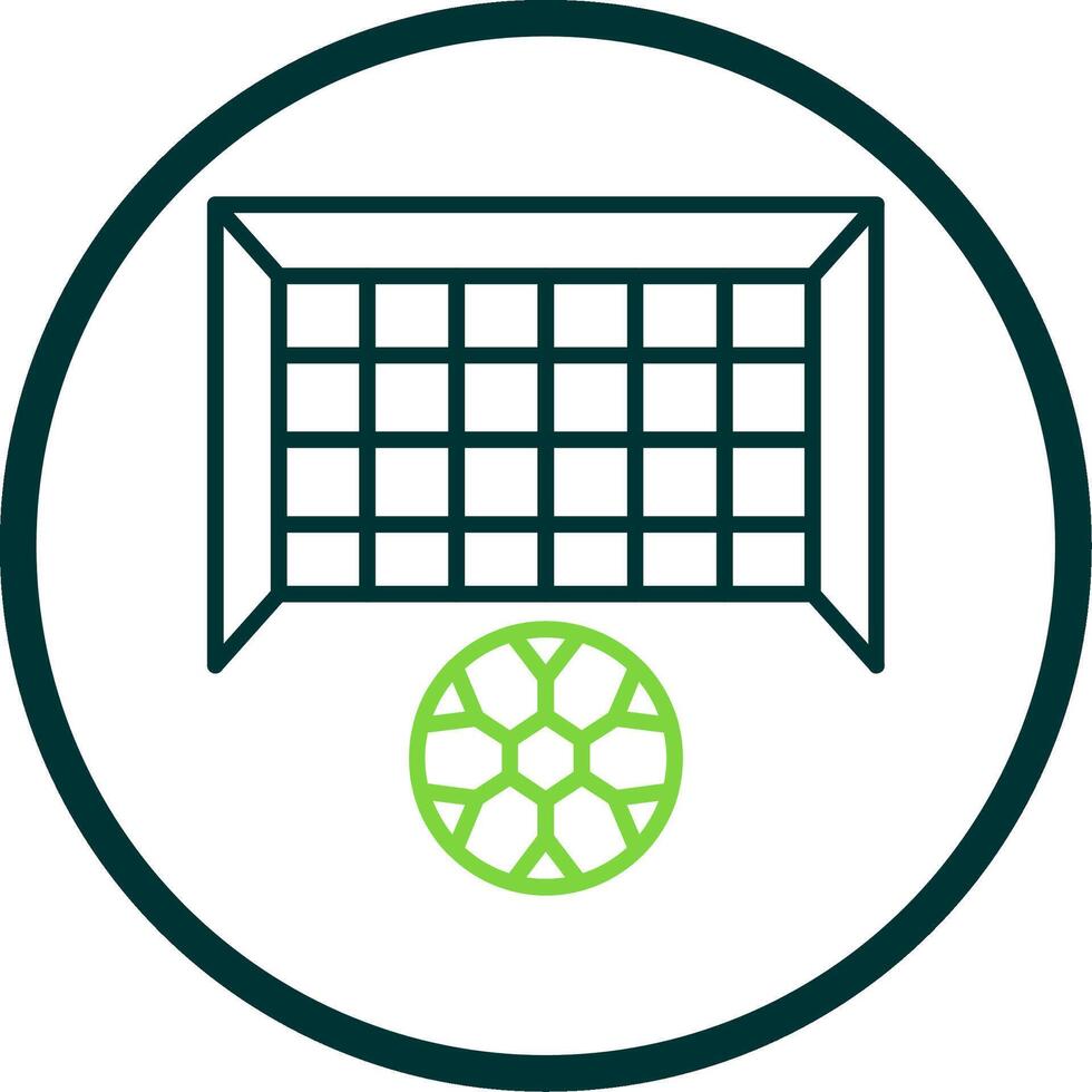 Goal Post Line Circle Icon vector