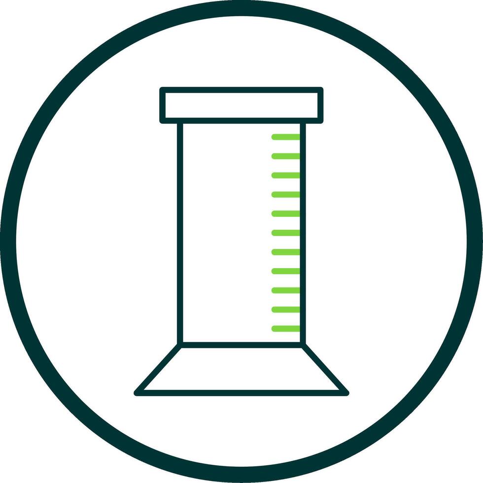 Graduated Cylinder Line Circle Icon vector