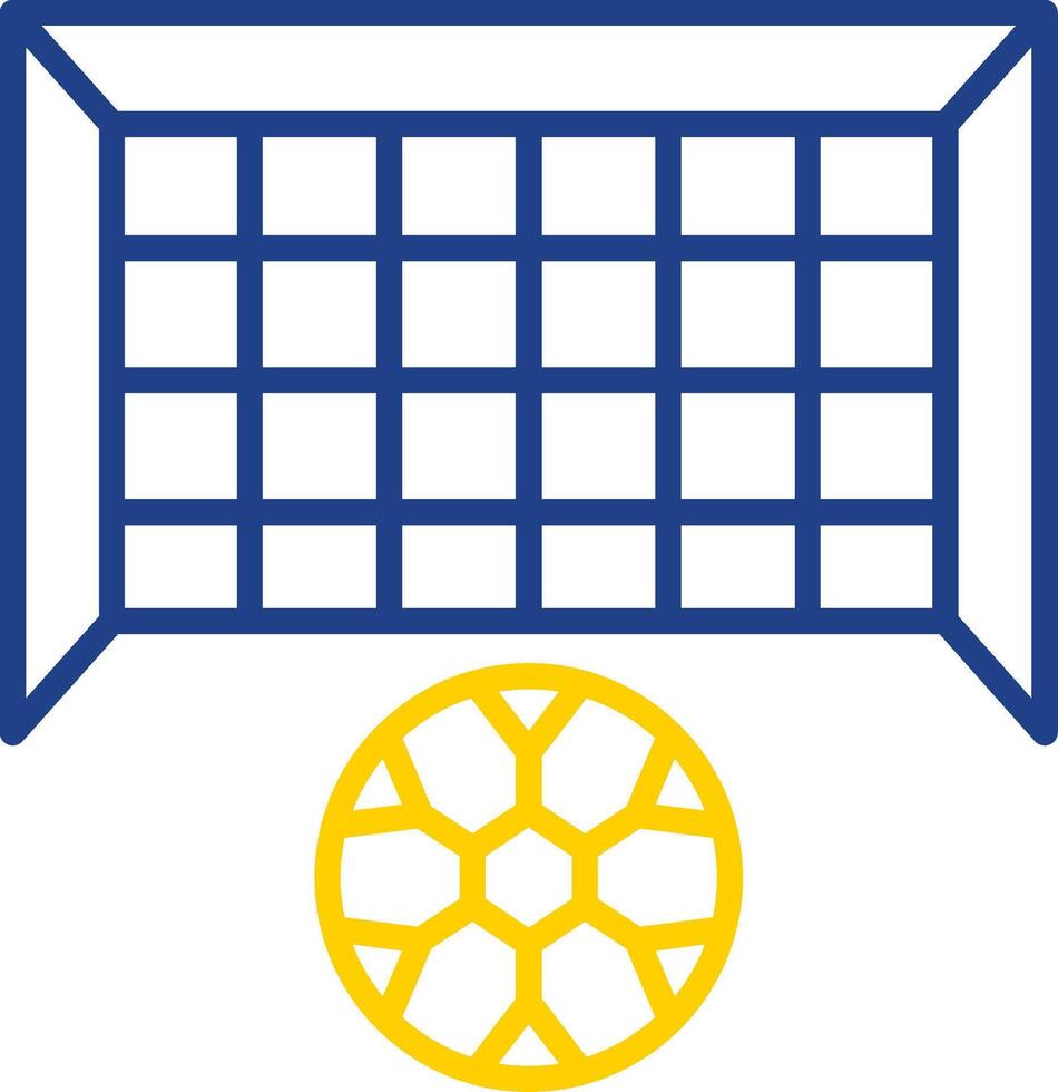 Goal Post Line Two Color Icon vector