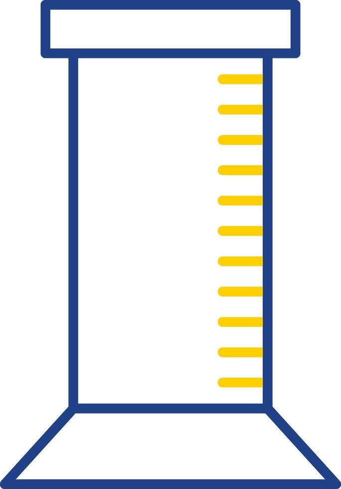 Graduated Cylinder Line Two Color Icon vector