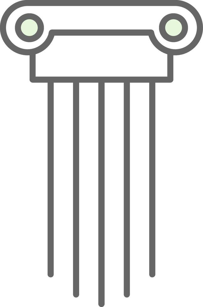 Greek Pillars Fillay Icon vector