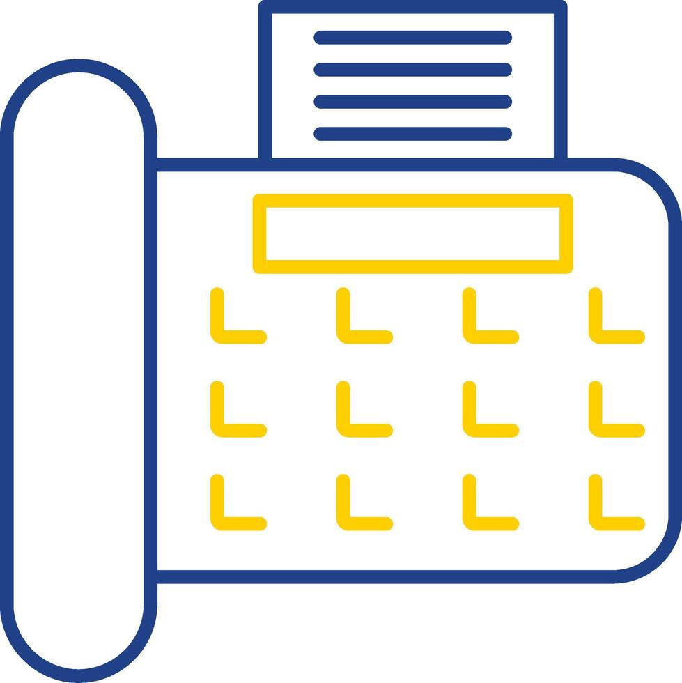 Fax Line Two Color Icon vector