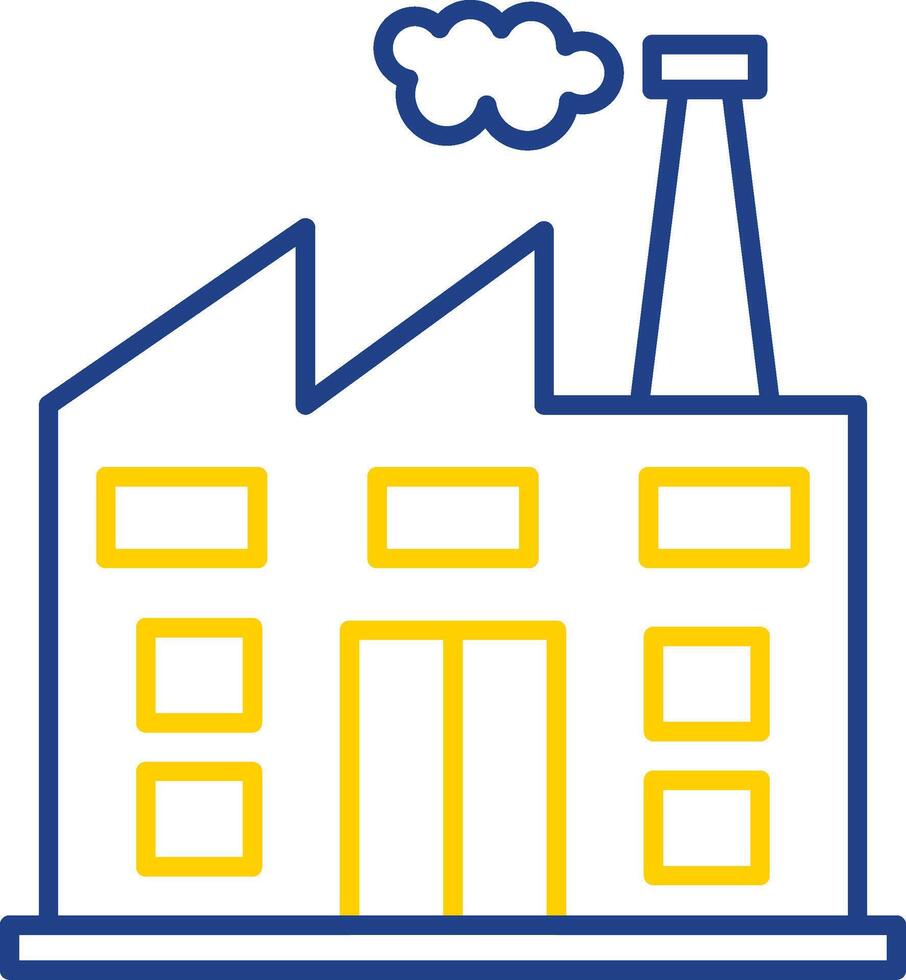 Factory Line Two Color Icon vector