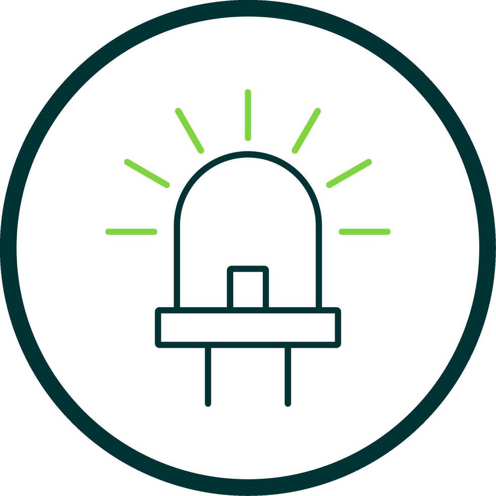 Led Line Circle Icon vector