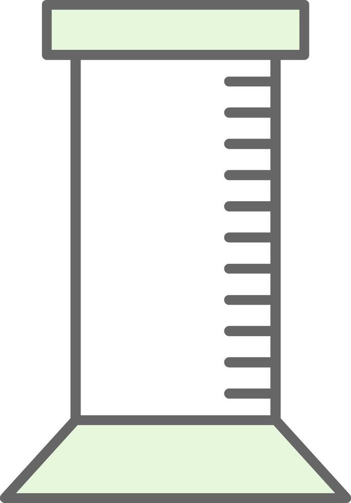 Graduated Cylinder Fillay Icon vector