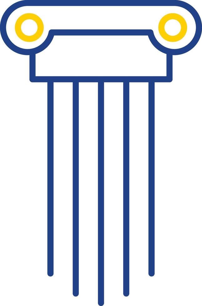 Greek Pillars Line Two Color Icon vector