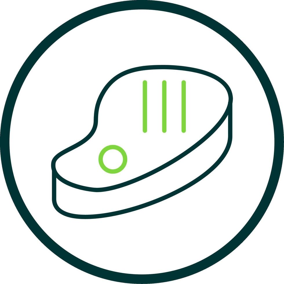 Meat Line Circle Icon vector