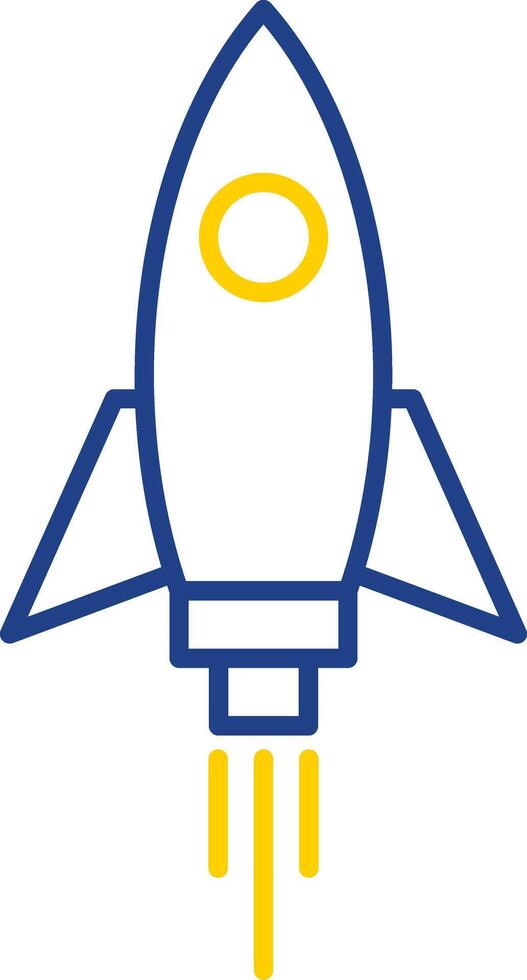 Rocket Line Two Color Icon vector