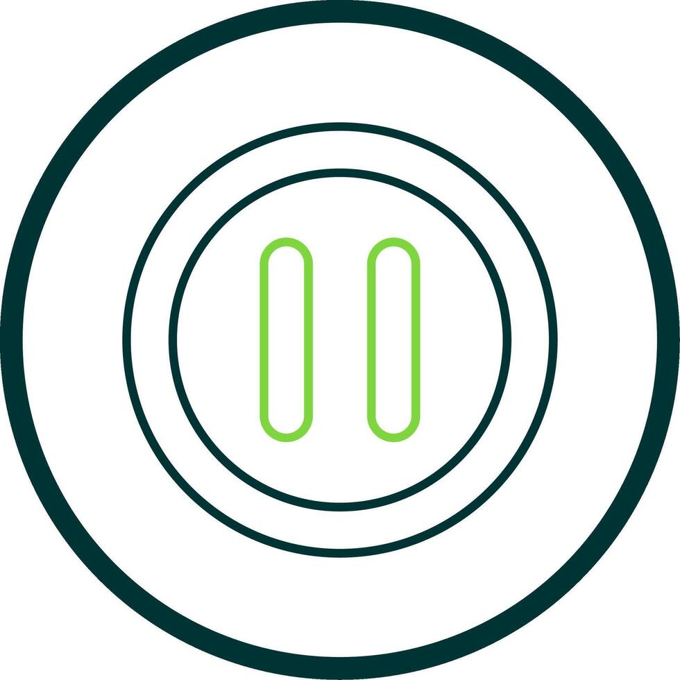 Pause Line Circle Icon vector