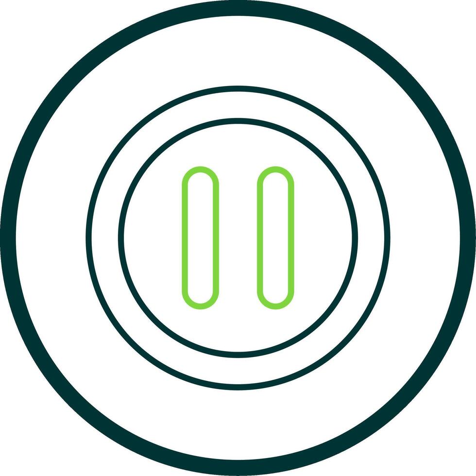 Pause Line Circle Icon vector