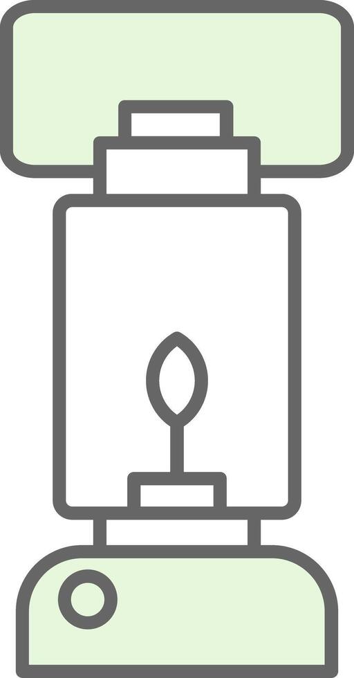 Oil Lamp Fillay Icon vector