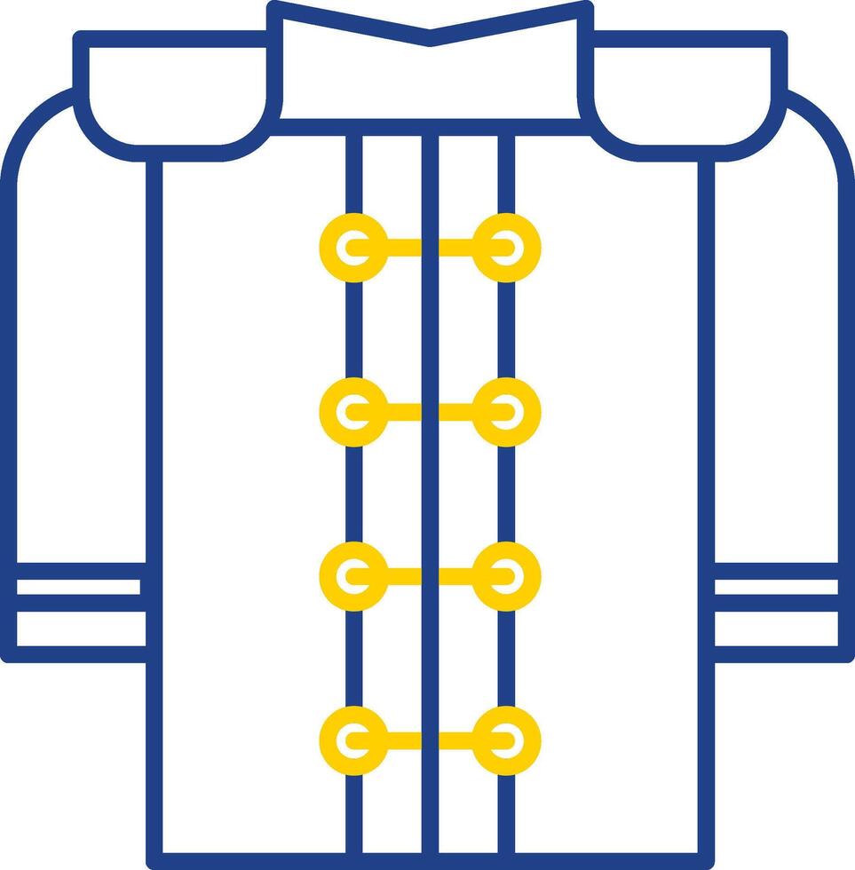 Marching Uniform Line Two Color Icon vector