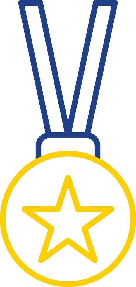 Medal Line Two Color Icon vector