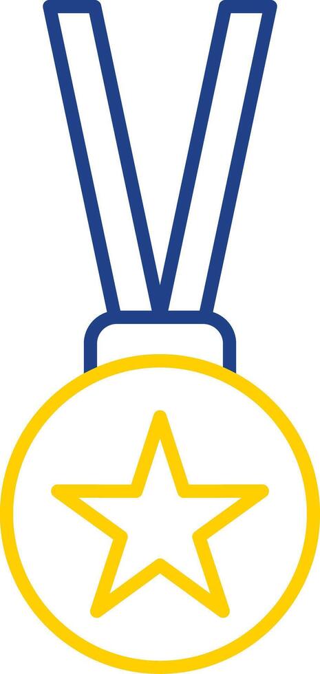 Medal Line Two Color Icon vector