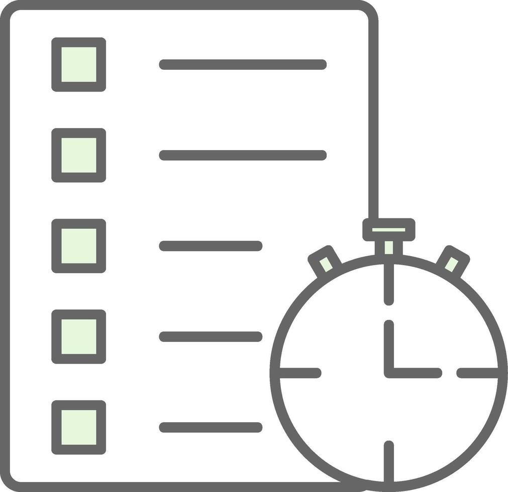 Track Of Time Fillay Icon vector