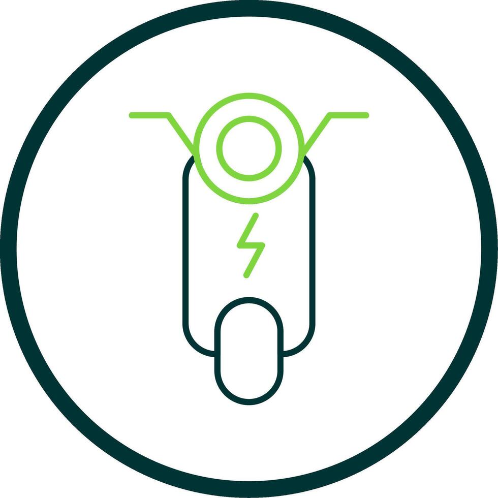 Scooter Line Circle Icon vector