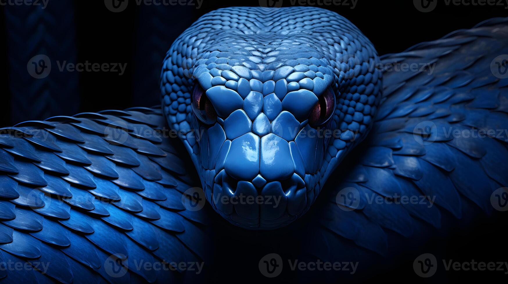 Beautiful blue snake photo