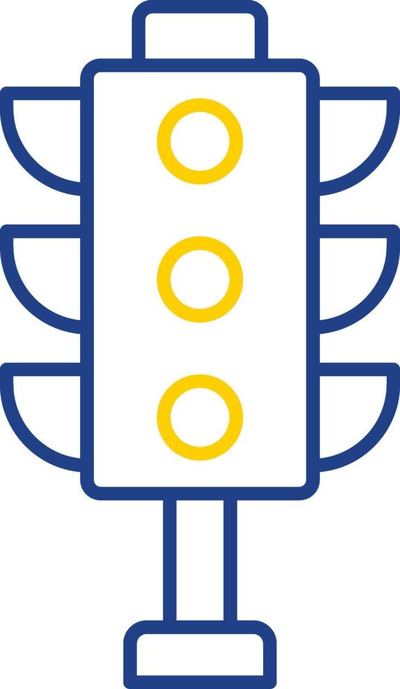 Traffic Lights Line Two Color Icon vector
