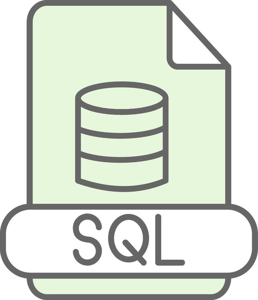 Sql Fillay Icon vector