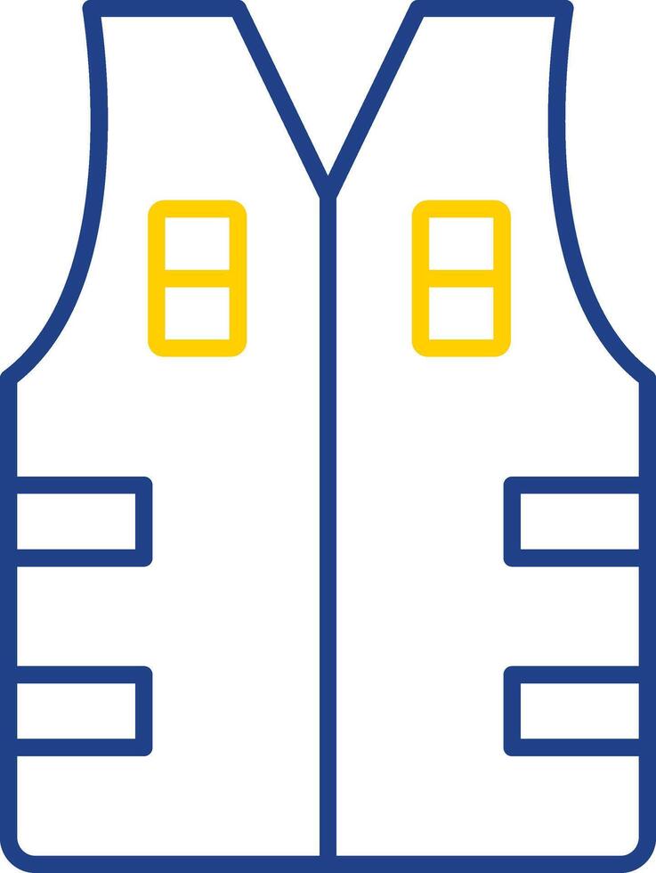 Bullet Proof Vest Line Two Color Icon vector