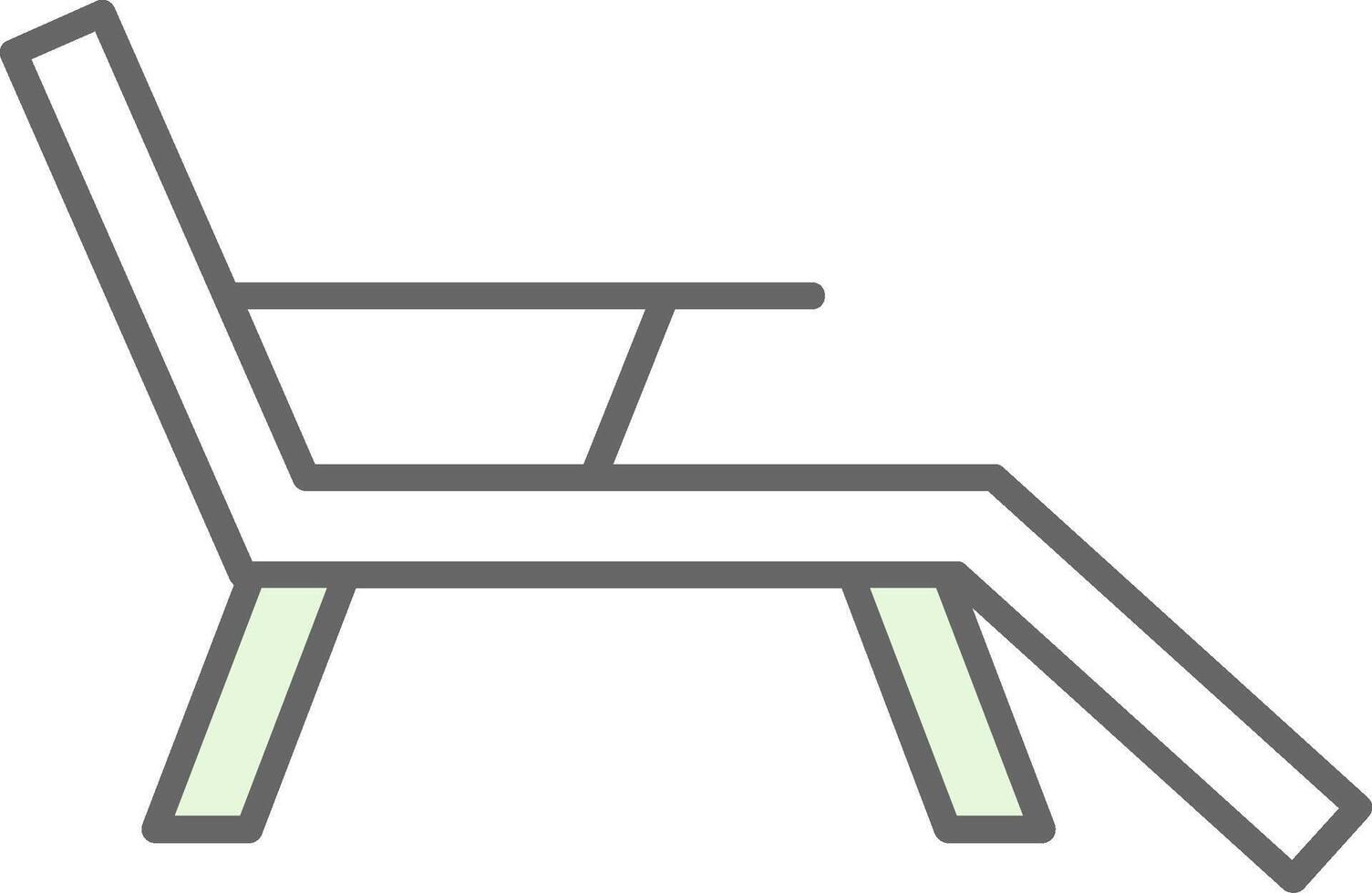 Deck Chair Fillay Icon vector