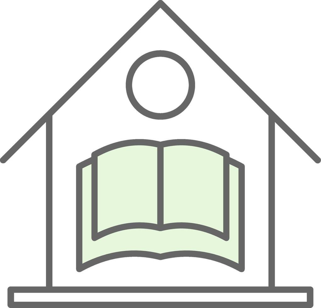 Home School Fillay Icon vector