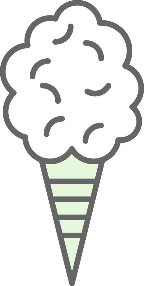 Cotton Candy Fillay Icon vector