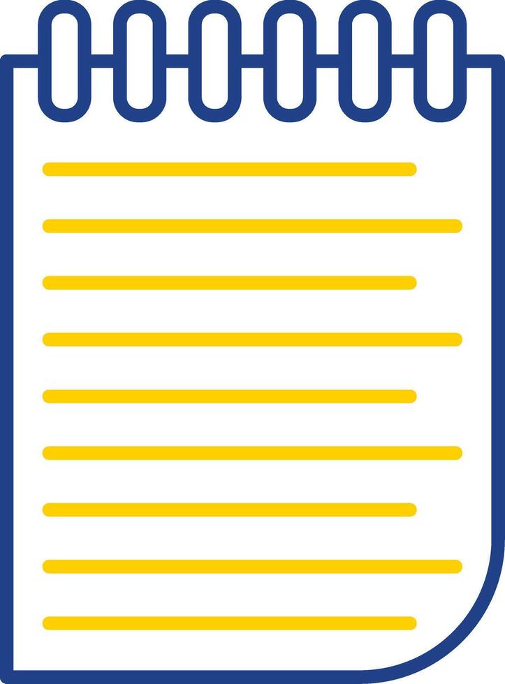 Note Line Two Color Icon vector