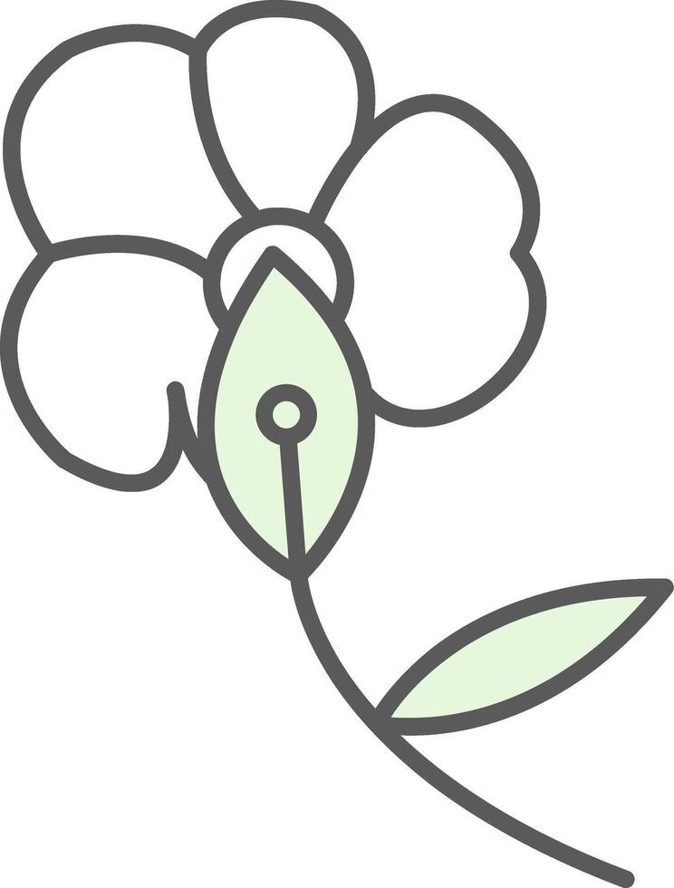 orquídea relleno icono vector