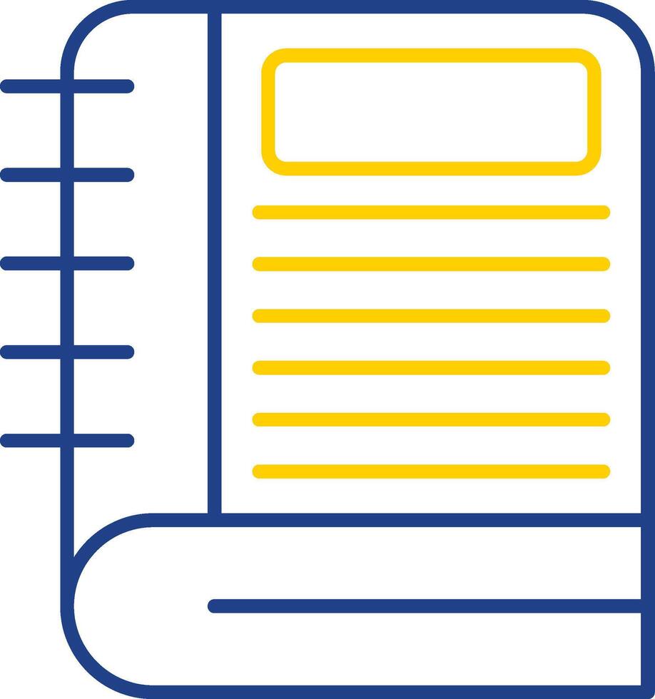 Notebook Line Two Color Icon vector