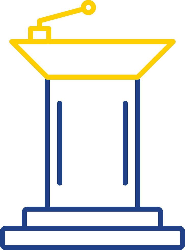 Podium Line Two Color Icon vector