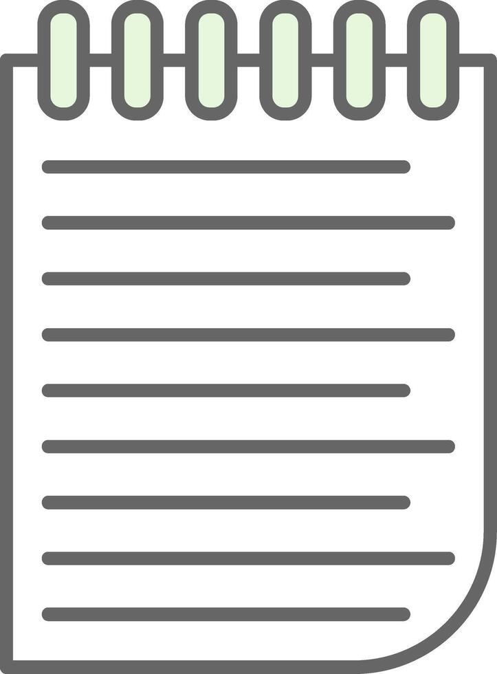 Note Fillay Icon vector