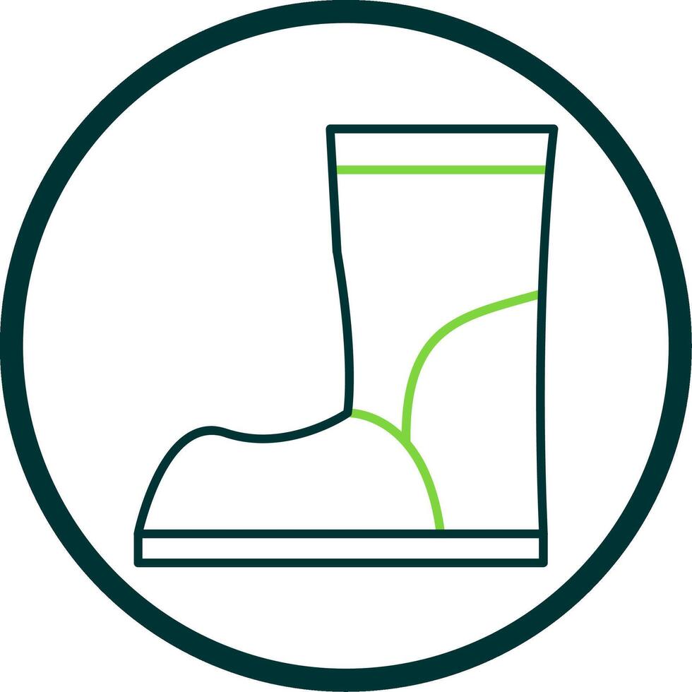 Boot Line Circle Icon vector