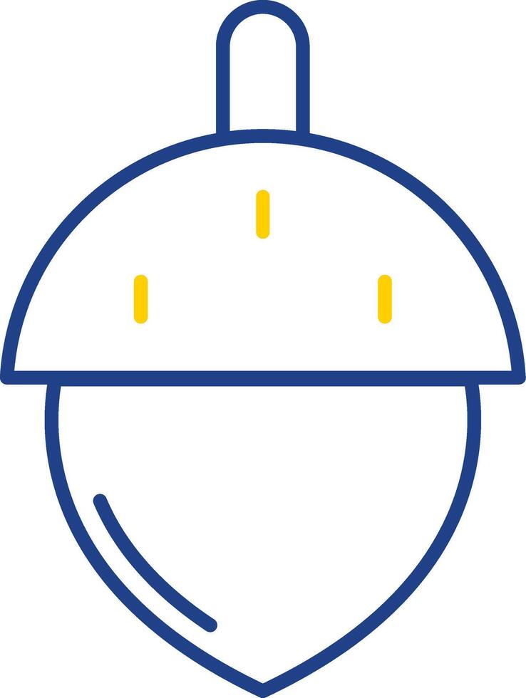 Acorn Line Two Color Icon vector