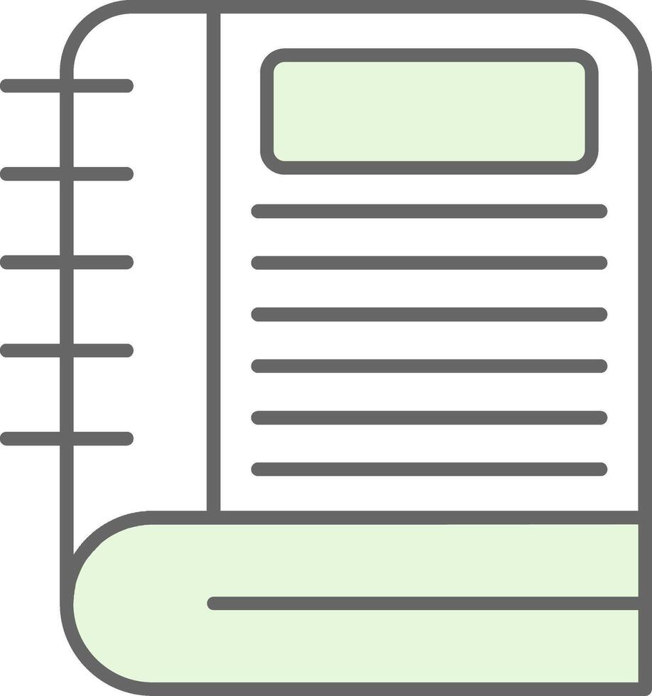 Notebook Fillay Icon vector