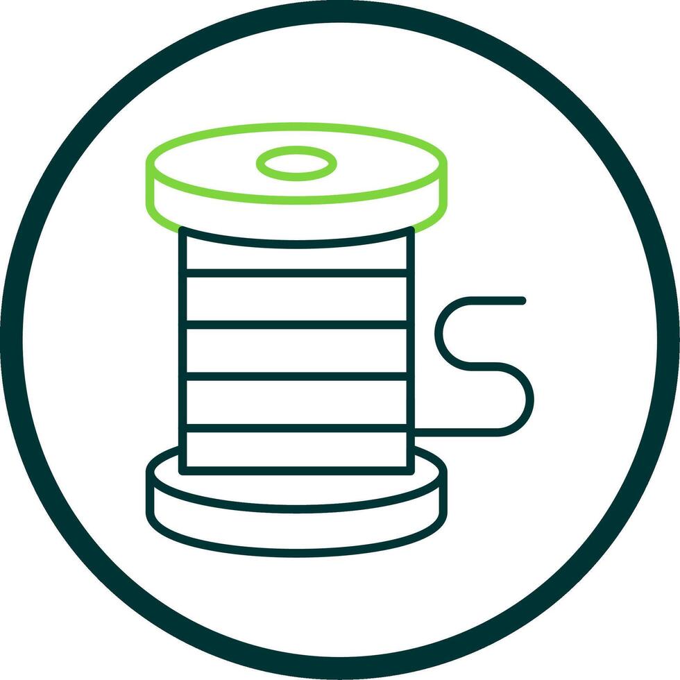 Thread Line Circle Icon vector
