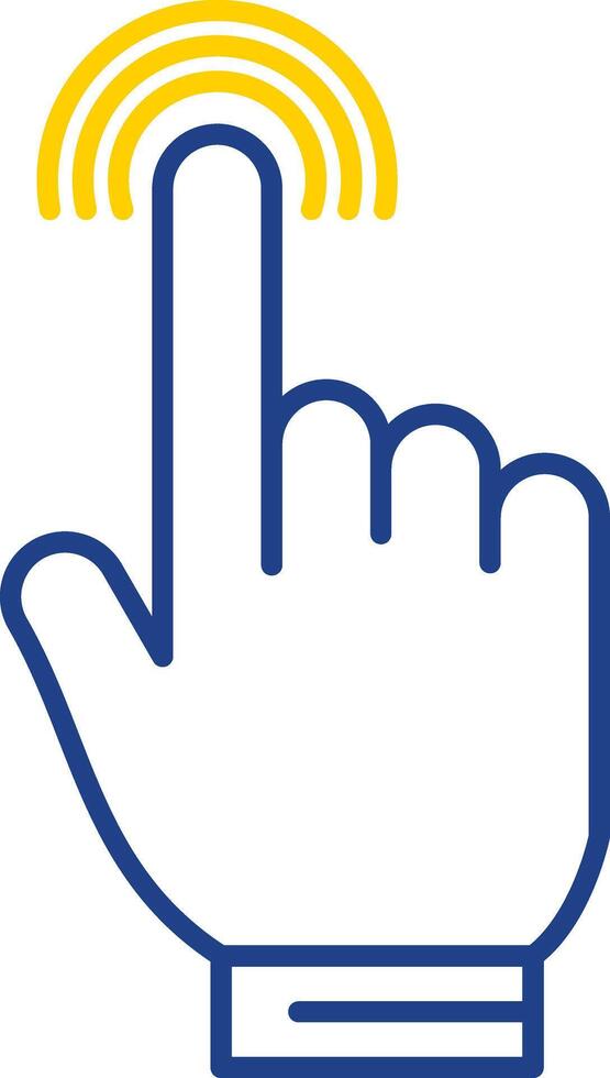 Tap Line Two Color Icon vector