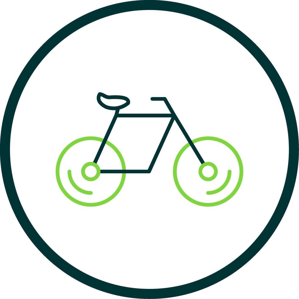 Bicycle Line Circle Icon vector