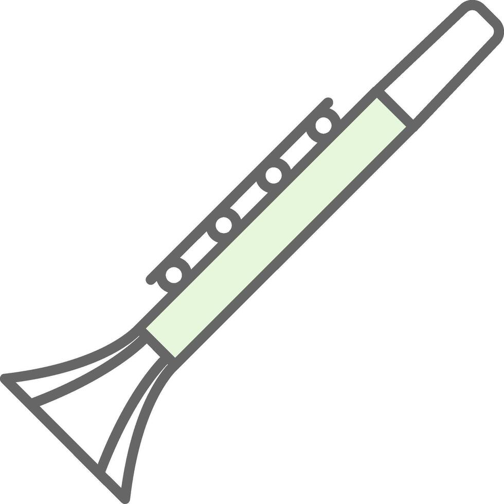 clarinete relleno icono vector