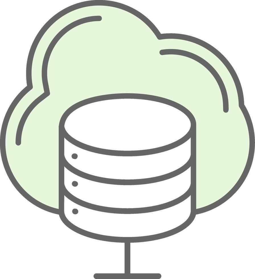 Cloud Server Fillay Icon vector