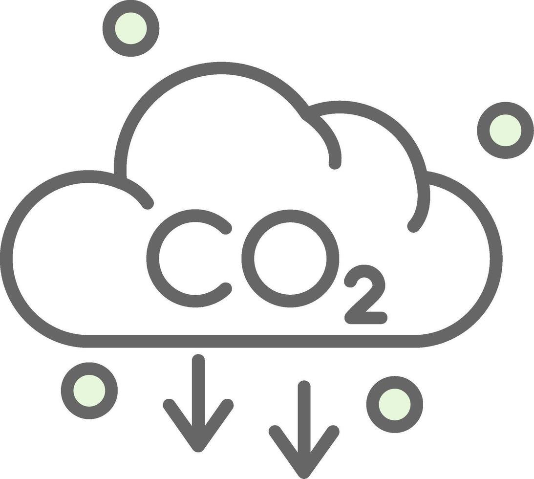 Co2 Fillay Icon vector