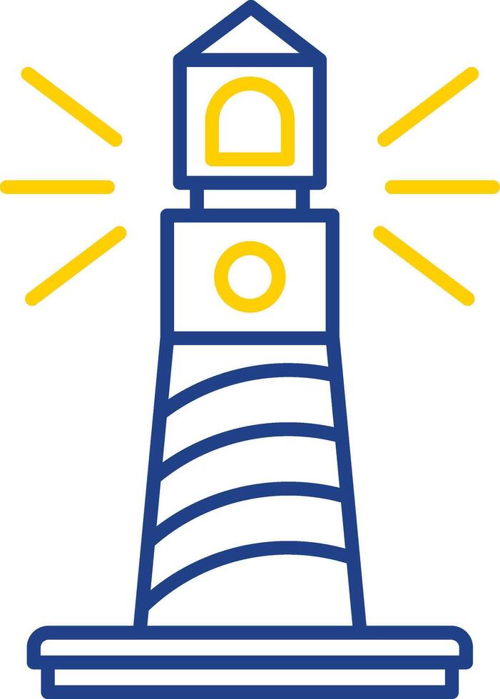 Lighthouse Line Two Color Icon vector