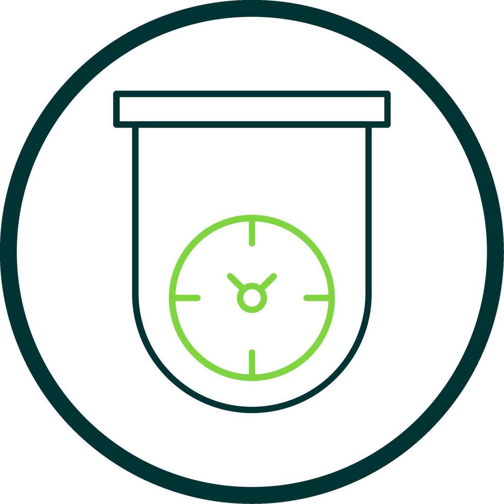 Kitchen Timer Line Circle Icon vector